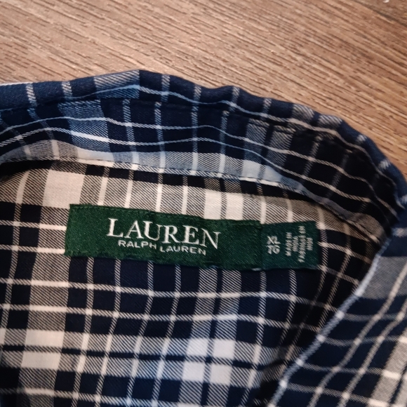 Ralph Lauren Navy and White Plaid Shirt - Picture 4 of 4